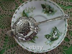 Sterling Silver Tea Strainer INTERNATIONAL STERLING SPRING GLORY Pattern