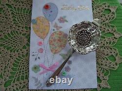 Sterling Silver Tea Strainer INTERNATIONAL STERLING SPRING GLORY Pattern