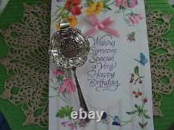 Sterling Silver Tea Strainer INTERNATIONAL STERLING SPRING GLORY Pattern