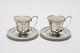 Two Lenox China International Sterling Silver Demitasse Cups Withsaucers