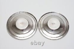 TWO Lenox China International Sterling Silver Demitasse Cups withSaucers