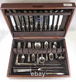 Trianon INTERNATIONAL Silver Co. Sterling Silver Service for 8, 62pcs with Chest