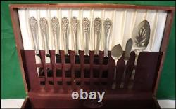 VINTAGE 1949? 39 pcs. QUEEN'S LACE? STERLING SILVER? INTERNATIONAL SILVER