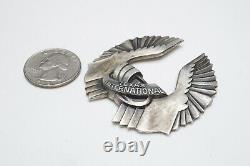 Very Interesting Texas International Sterling Silver Lapel Pin 22.28g