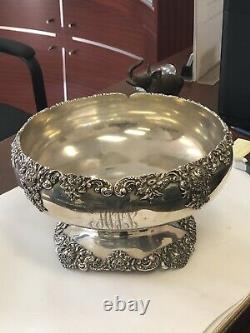 Vintage International Barbour Sterling Silver Large Ornate Bowl 56.4oz