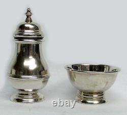 Vintage International Royal Danish Sterling Silver Pepper Grinder & Salt Dish