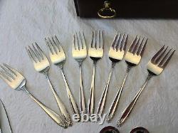 Vintage International STERLING SILVER Silverware Set PRELUDE 53 PCS with Box