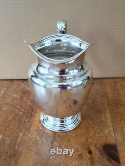 Vintage International Silver Company Sterling Water Pitcher 4 1/2 Pints 9 In