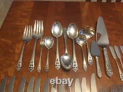 Vintage International Silver Queen's Lace Sterling Dinnerware Set (96pc)