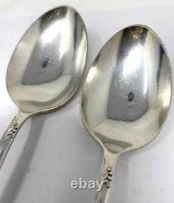 Vintage International Spring Glory Sterling Silver Large Serving Spoons Lot of 2