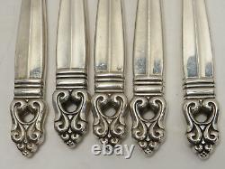 Vintage Lot Of 11 Royal Danish International Sterling Silver Dinner Knives 9