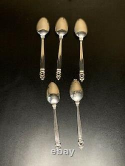 Vintage ROYAL DANISH International Sterling Tea Spoons Set Of 5