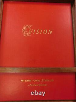 Vision by International Sterling Silver Flatware Service for 12 Set 62 pcs Mod
