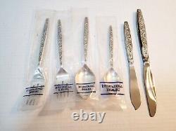 Vtg International Sterling Silver Flatware Valencia Pattern 1965 (6 Peice Set)