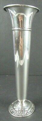 WILD ROSE BY INTERNATIONAL STERLING SILVER BUD VASE V-167 Approx. 8 tall No Mon