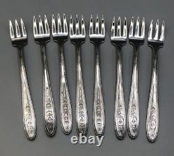 Wedgewood by International Sterling Silver set of 8 Cocktail Forks 5.5