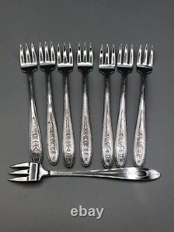 Wedgewood by International Sterling Silver set of 8 Cocktail Forks 5.5