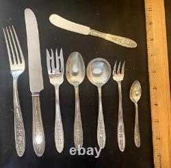 Wedgwood By International Sterling Flatware Set For 12 By 8 Hand Polished