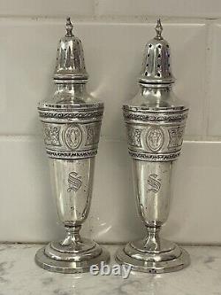 Wedgwood Sterling Silver Salt & Pepper Shakers International Silver S30 Monogram