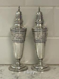 Wedgwood Sterling Silver Salt & Pepper Shakers International Silver S30 Monogram