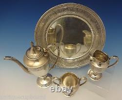 Wedgwood by International Sterling Silver Demitasse Tea Set 3pc withTray (#0712)