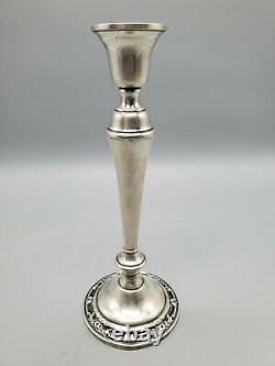Wild Rose International Sterling Weighted Candle Stick Silver N246 pair 10