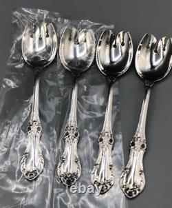 Wild Rose by International Sterling Silver set of 4 Ice Cream Spoon/Forks 5.5