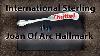 129 International Sterling Joan Of Arc Hallmark Un Couteau De Beurre D'argent Solide 925