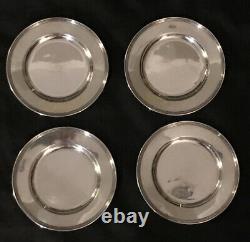 4 International Sterling Silver Bread Salad Assiettes Lord Saybrook H413 No Mono