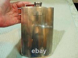 Art Anticique Deco International Sterling Silver Flask Engraved 281g 3/4 Pinte