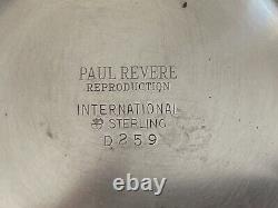 Bol en argent sterling International Paul Revere et plateau en argent sterling 760g