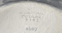 Bol en argent sterling international de 6,25 pouces, motif de bordure ciselée, #b182