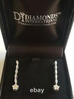 Convertible Sterling Silver Diamond Boucles D’oreilles Unique Diamonds International