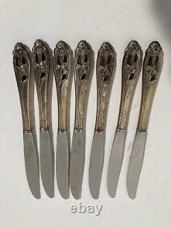 Ensemble de 7 couteaux de table en argent Iris par International Sterling Silver