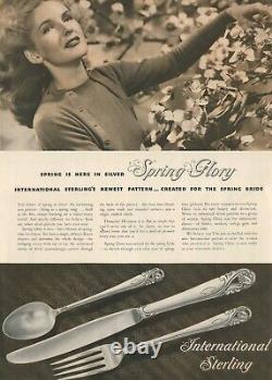 Ensemble de service de 8 pièces en argent sterling Vintage International Sterling Spring Glory
