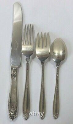 International Prelude Sterling 4pc Place Setting Lame Française Used No Monos