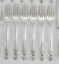 International Royal Danish Sterling Silverware Set For 6 (48 Pieces) 4.7lbs