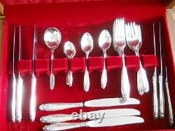 International Sterling Prelude 51 Pc Flatware Set With Chest