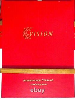 International Vision Sterling Silver Flatware 7-pc Service De Réglage Pour 8, 56 Pcs