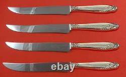 Prélude Par International Sterling Silver Steak Knife Set 4pc Texas Sized Custom
