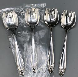 Prélude par International Sterling Silver set de 4 cuillères/fourchettes à glace de 5,75 pouces.