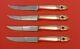 Royal Danish Par International Sterling Silver Steak Knife Set 4pc Hhws Custom