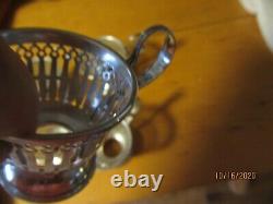 Serling Silver Coupes Internationales D'oeufs/saucerslenox Chine Tasses D'oeufs Set/6