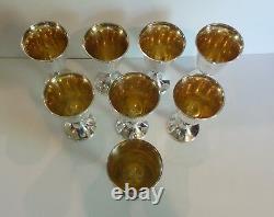 Set/8 International Sterling Silver Goblets #661, 1100 Grammes