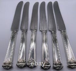 Six Couteaux De Manche Sterling International Silver Co 1921 Pattern Trianon