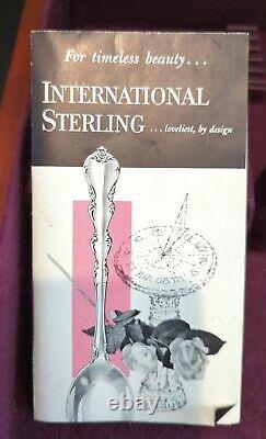 Temps de floraison vintage par International Sterling Service de couverts en argent pour 6