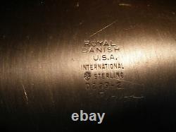 Vintage International Royal Danish Argent Sterling Bol Légume Rond D229-2