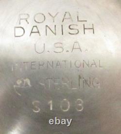 Vintage International Royal Danois Sterling Argent Pepper Grinder & Salt Dish